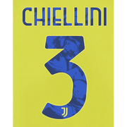 Juventus 2021/22 Third Chiellini #3 Jersey Name Set