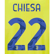 Juventus 2021/22 Third Chiesa #22 Jersey Name Set