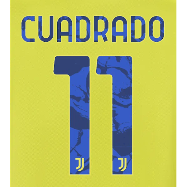 Juventus 2021/22 Third Cuardado #11 Jersey Name Set (Main)