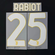 Juventus 2023-24 Home Rabiot #25 Jersey Name Set