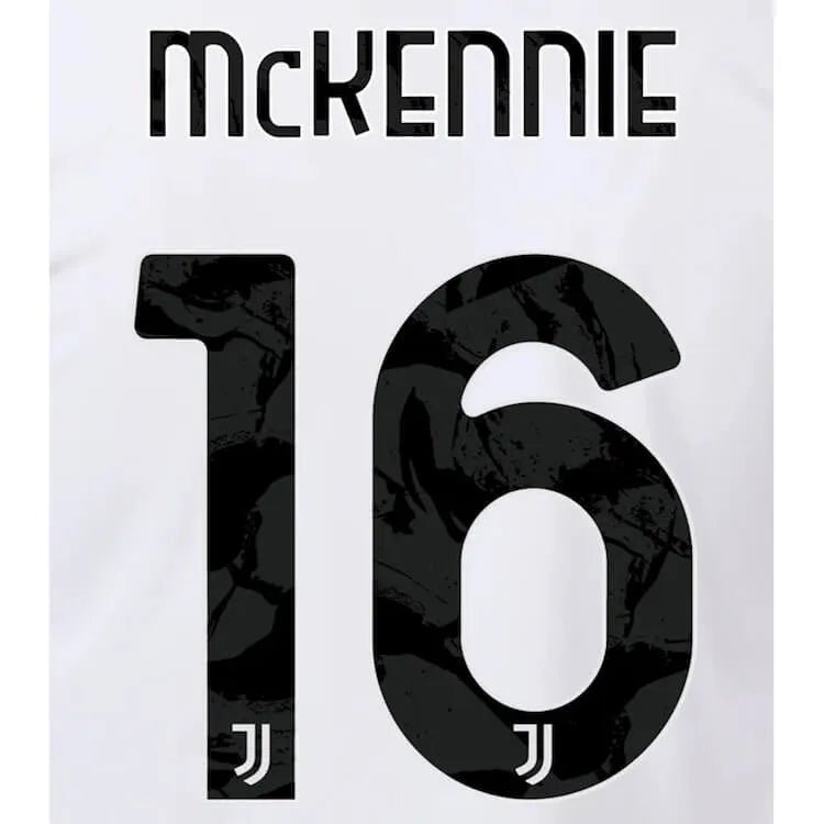 Juventus 2023/24 Away Mckennie #16 Jersey Name Set