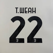 Juventus 2025/26 Home T. WEAH #22 Official Jersey Name Set