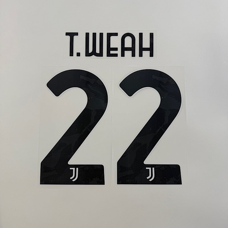 Juventus 2025/26 Home T. WEAH #22 Official Jersey Name Set