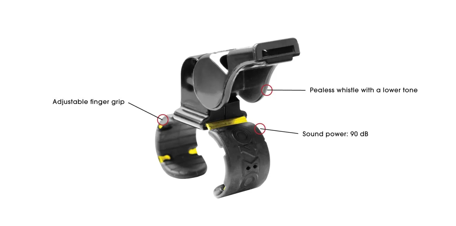 Kwik Goal Fox 40 Pearl Finger Grip Whistle (Features)