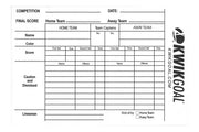 Kwik Goal Referee Score Sheet