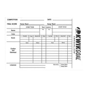 Kwik Goal Referee Score Sheet (Front)