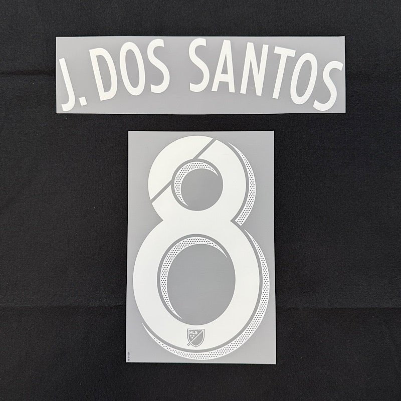 LA Galaxy 2015/19 Away  J. Dos Santos #8 Jersey Name Set