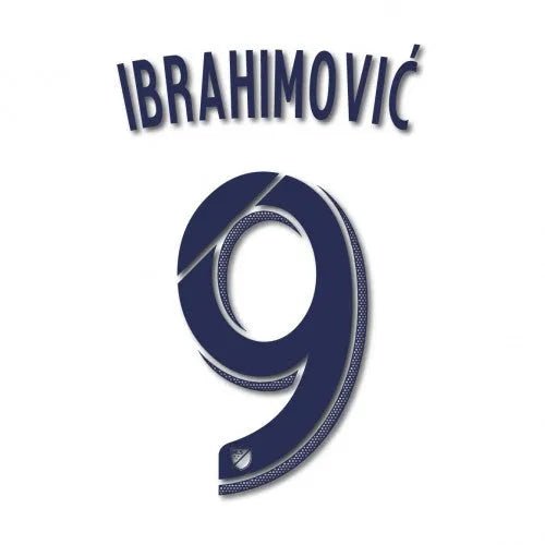 LA Galaxy 2015/19 Home Ibrahimovic #9 Jersey Name Set