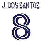 LA Galaxy 2020/22 Home J. Dos Santos #8 Jersey Name Set