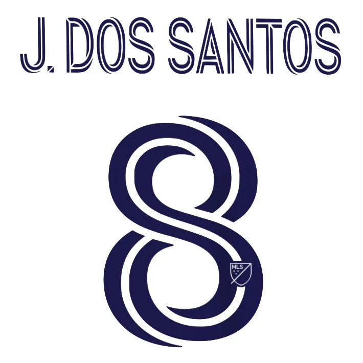 LA Galaxy 2020/22 Home J. Dos Santos #8 Jersey Name Set