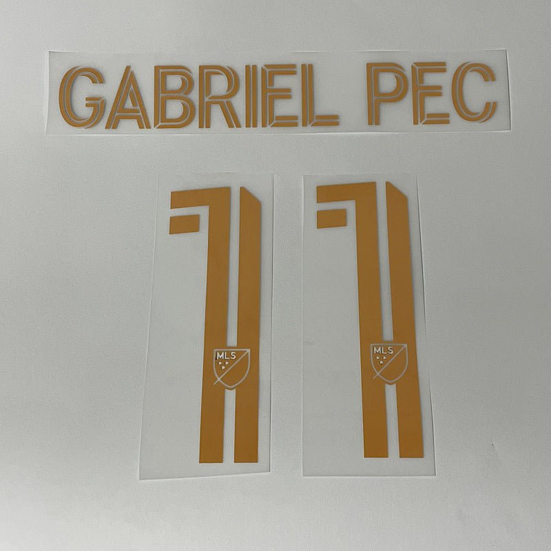LA Galaxy 2025- Away Gabriel Pec #11 Youth Jersey Name Set