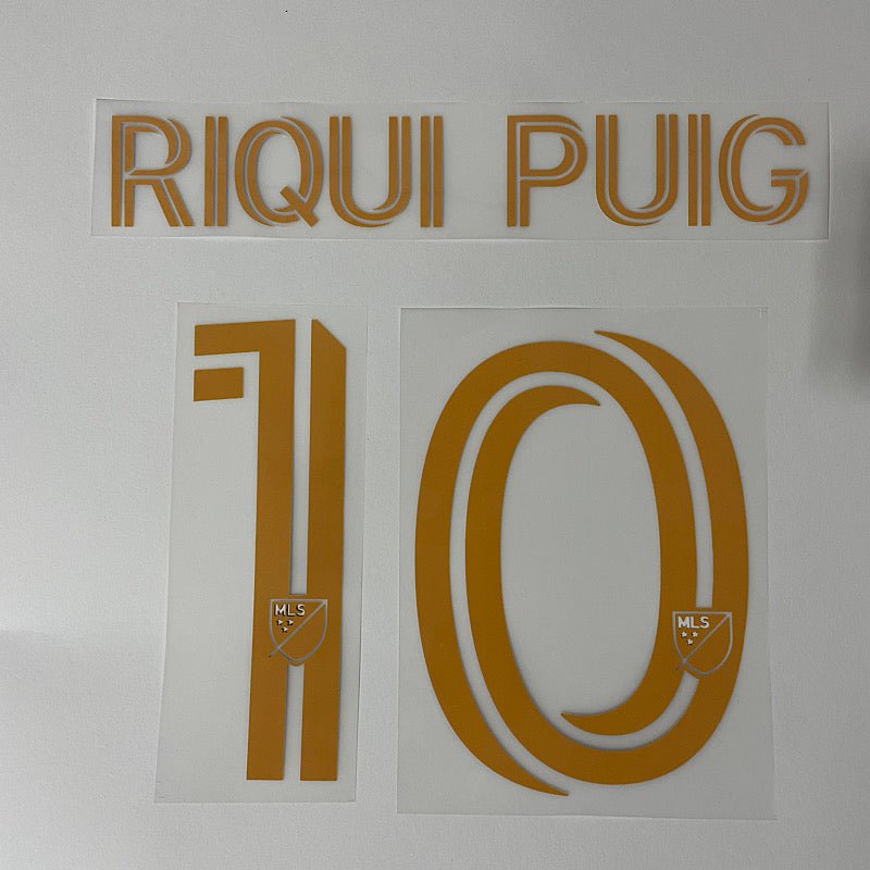 LA Galaxy 2025- Away RIQUI PUIG #10 Youth Jersey Name Set