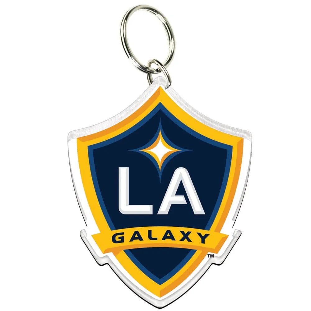 LA Galaxy Premium Acrylic Key Ring (Front)