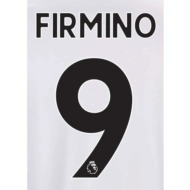 Liverpool 2017/18 Away Firmino #9 Jersey Name Set