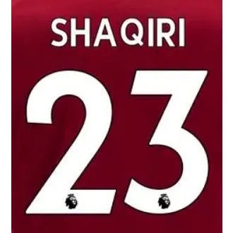Liverpool 2018/19 Home Shaqiri #23 Jersey Name Set