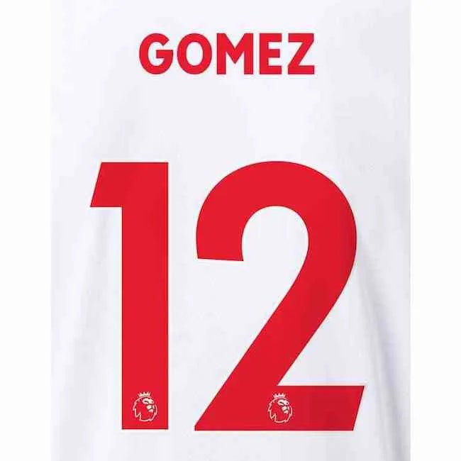 Liverpool 2019/20 Away Gomez #21 Jersey Name Set