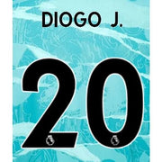 Liverpool 2020/21 Away Diogo J. #20 Jersey Name Set