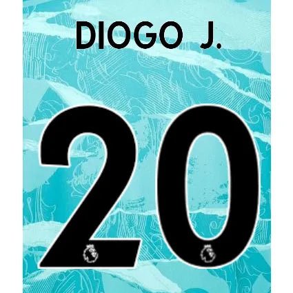 Liverpool 2020/21 Away Diogo J. #20 Jersey Name Set