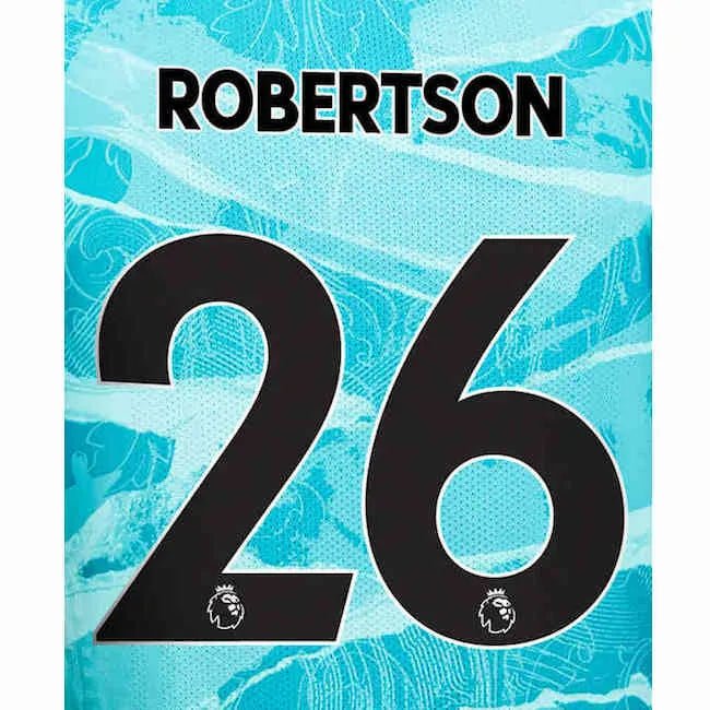 Liverpool 2020/21 Away Robertson #26 Jersey Name Set