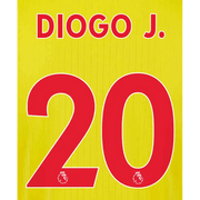 Liverpool 2021/22 Third Diogo J. #20 Jersey Name Set Red