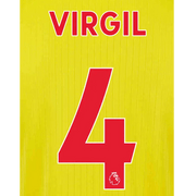Liverpool 2021/22 Third Virgil #4 Jersey Name Set Red