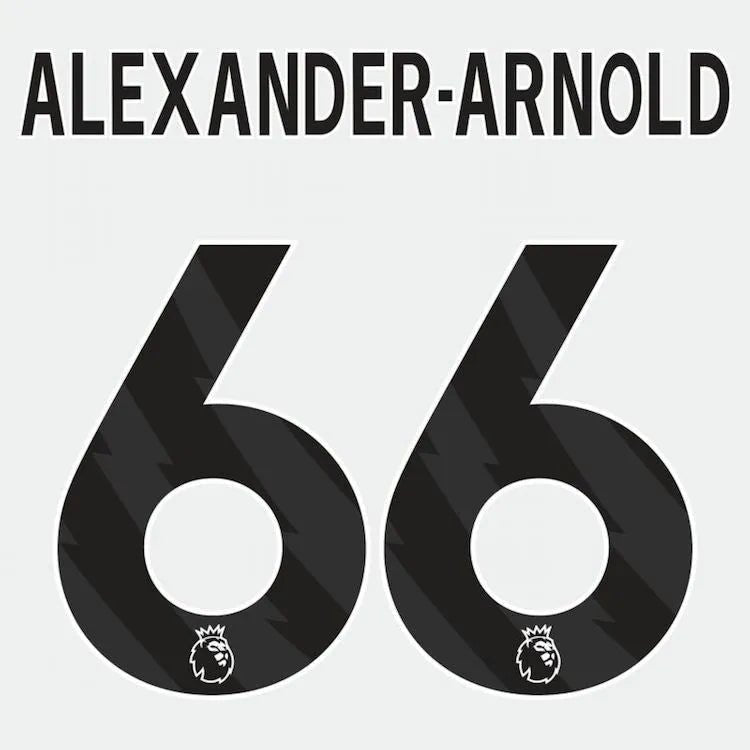 Liverpool 2023-Away Alexander-Arnold #66 Jersey Name Set-Black