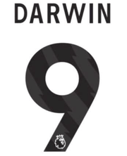 Liverpool 2023- Away Darwin #9 Jersey Name Set- Black
