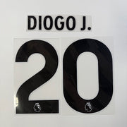 Liverpool 2023-Away Diogo J. #20 Jersey Name Set-Black