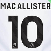 Liverpool 2023- Away Macallister #10 Jersey Name Set- Black