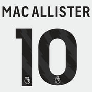 Liverpool 2023- Away Macallister #10 Youth Official Name Set- Black