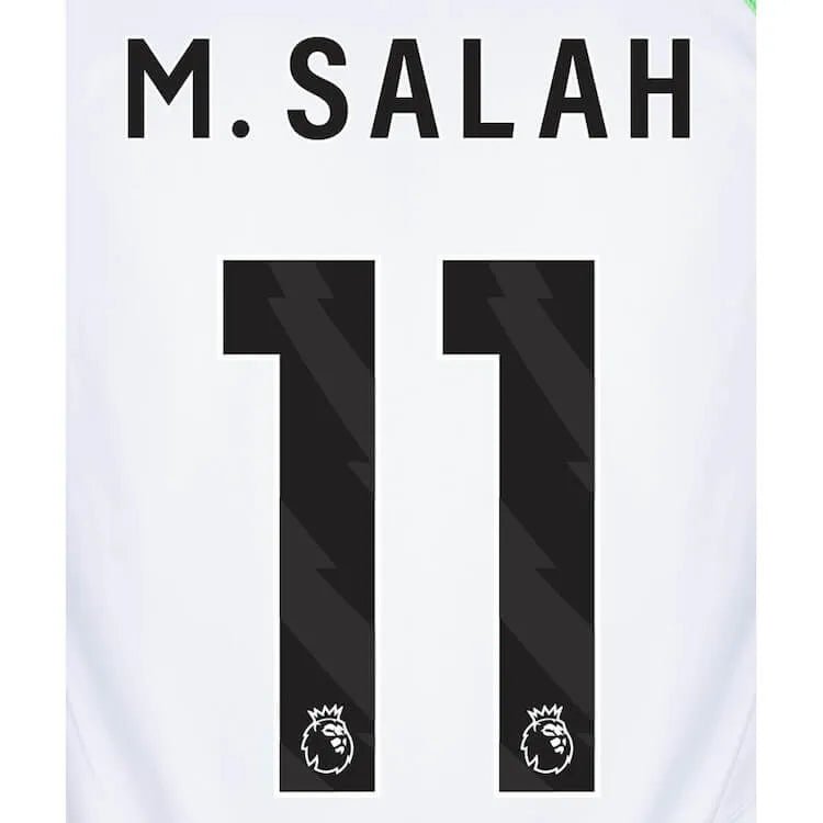 Liverpool 2023-Away Salah #11 Jersey Name Set-Black