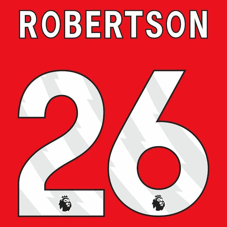 Liverpool 2023-Home Robertson #26 Jersey Name Set -White (Back)