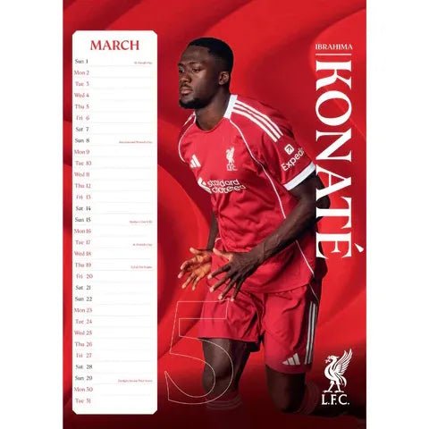 Liverpool 2026 Official Calendar