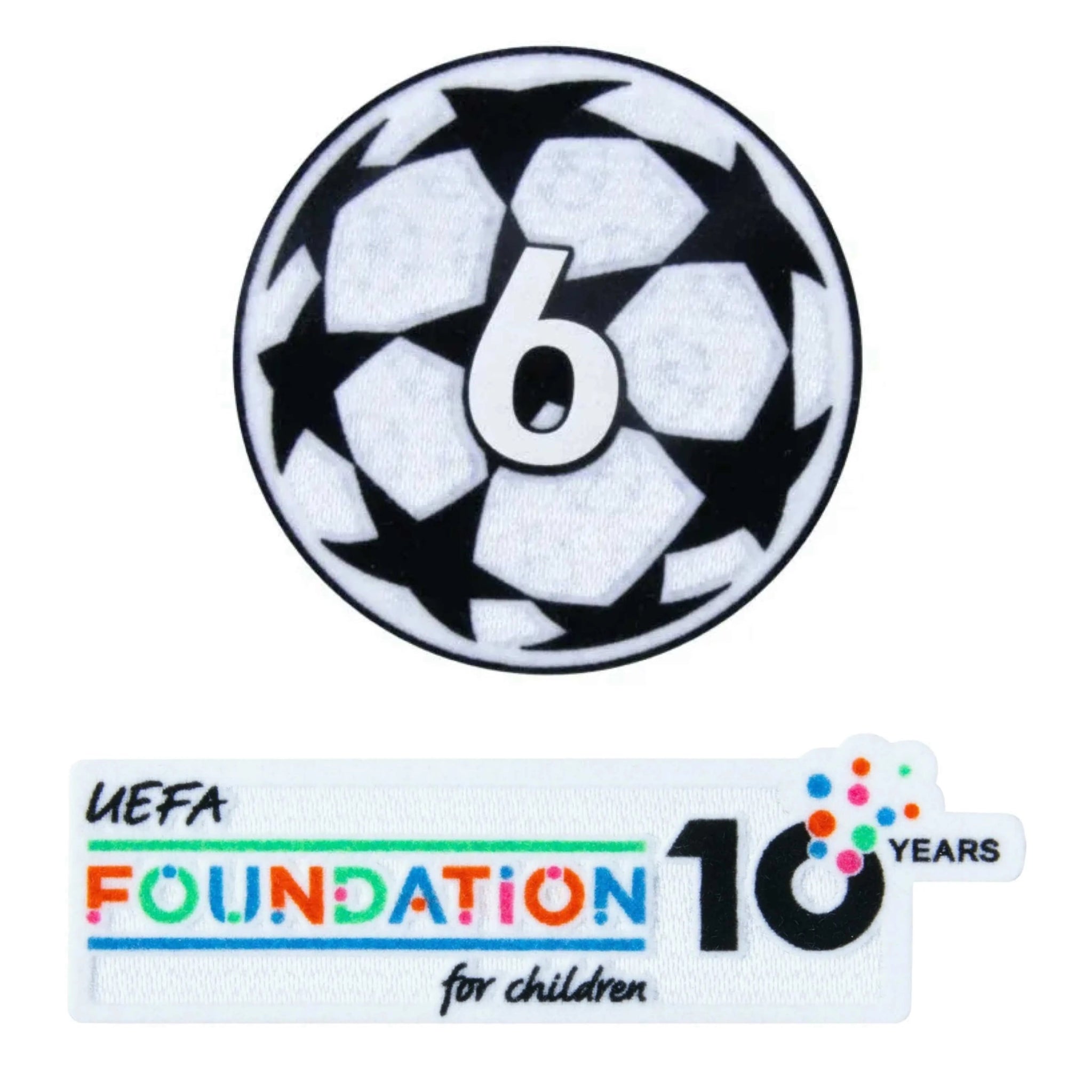 Liverpool/Bayern Munich  2025- UCL Starball #6 +10th Anniversary UEFA Foundation Patch Set