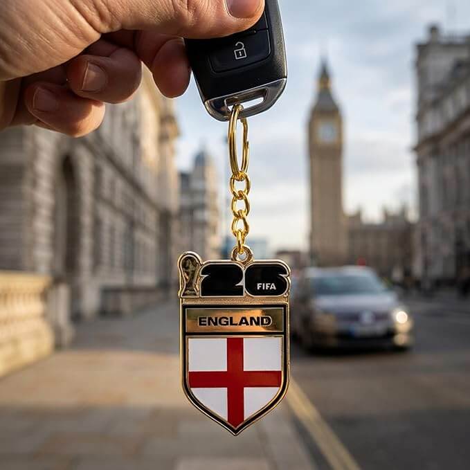 Logo Brands 2026 FIFA World Cup England Flag Keychain (Model)