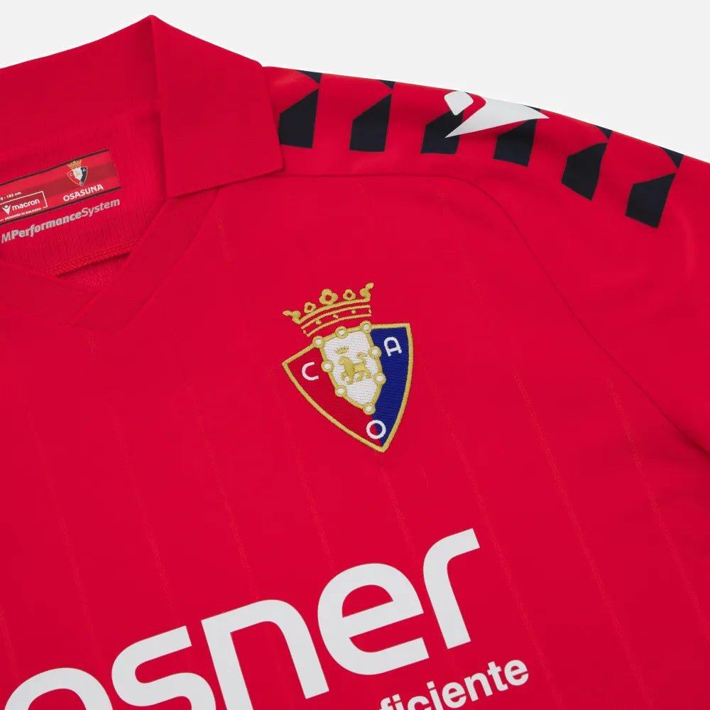 Macron 2025-26 Osasuna Men's Authentic Home Soccer Jersey (Detail 1)