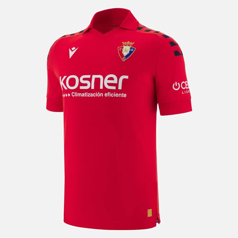 Macron 2025-26 Osasuna Men's Authentic Home Soccer Jersey (Front)