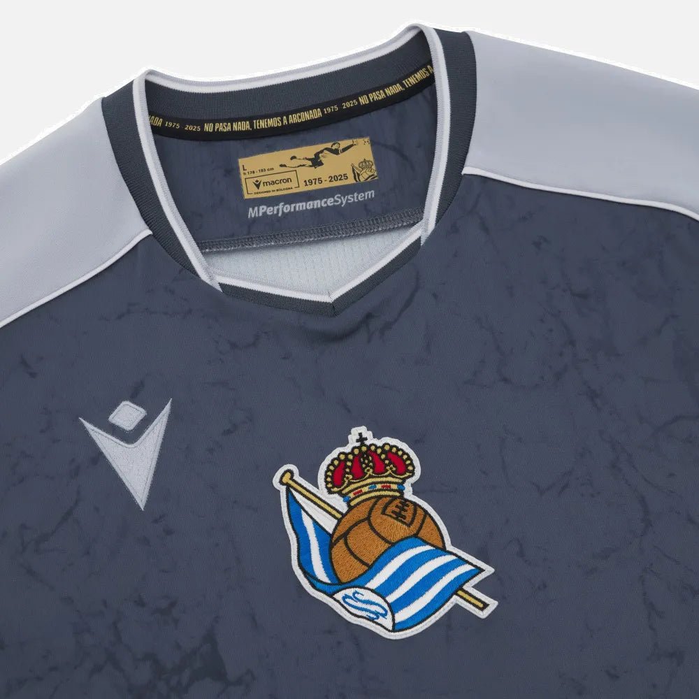 Macron 2025-26 Real Sociedad Men Authentic Away Soccer Jersey (Detail 1)