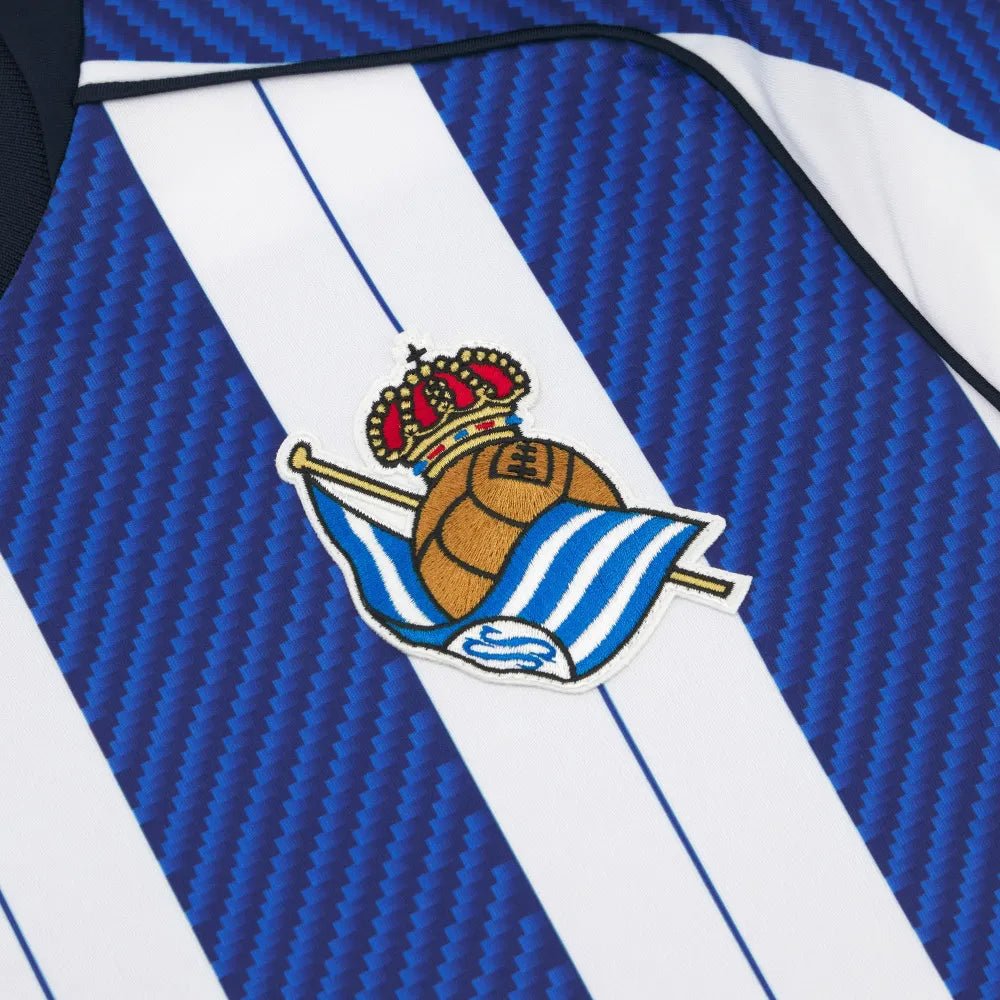 Macron 2025-26 Real Sociedad Men's Authentic Home Soccer Jersey (Detail 1)