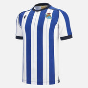 Macron 2025-26 Real Sociedad Men's Authentic Home Soccer Jersey (Front)