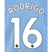 Man City 2019/20 Home Rodrigo #16 Jersey Name Set