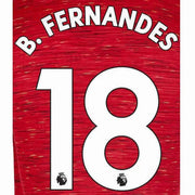 Man United 2019/22 Home B. Fernandes #18 Jersey Name Set