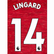 Man United 2019/22 Home Lingard #14 Jersey Name Set