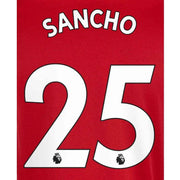 Man United 2019/22 Home Sancho #25 Jersey Name Set-White