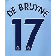 Manchester City 2020/21 Home De Bruyne #17 Jersey Name Set