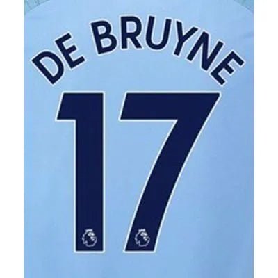 Manchester City 2020/21 Home De Bruyne #17 Jersey Name Set
