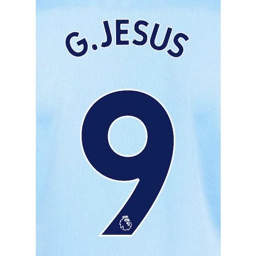 Manchester City 2020/21 Home G. Jesus #9 Jersey Name Set
