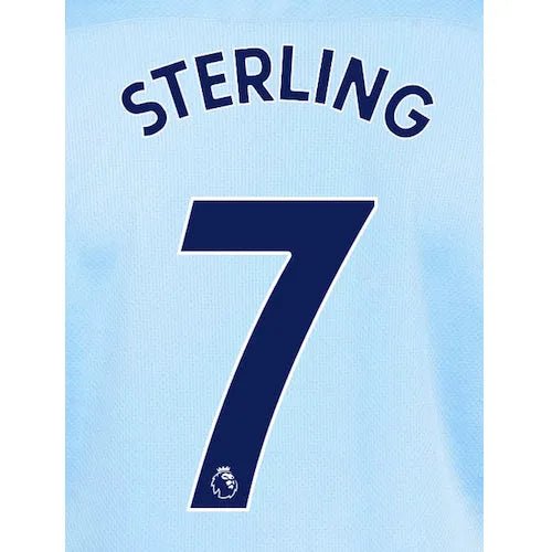 Man City 2018/19 Home Sterling #7 Jersey Name Set