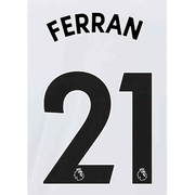 Manchester City 2021/22 Away Ferran #21 Jersey Name Set Black