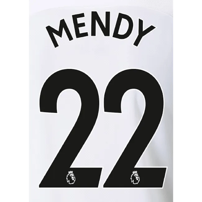 Manchester City 2021/22 Away Mendy #22 Jersey Name Set Black